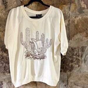Wrangler Off-White Cactus Graphic Sweatshirt